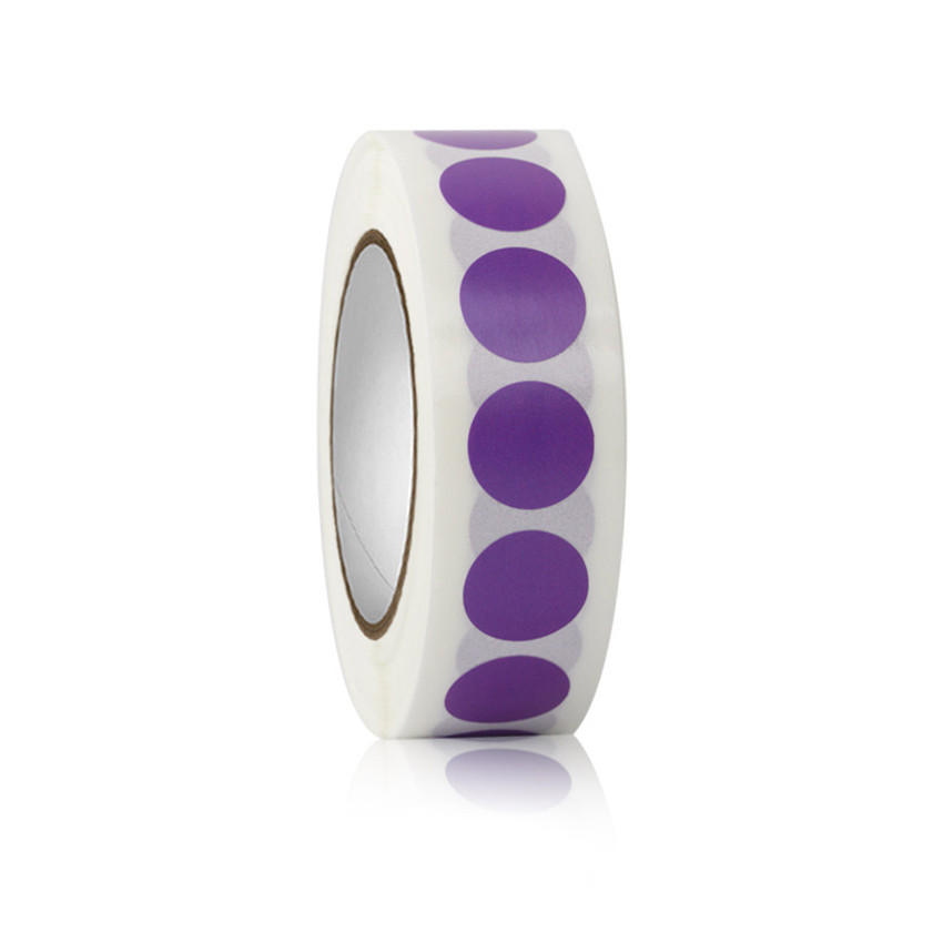 1000Pcs Ronde Kleur-Code Dot Stickers Verwijderbare 1.3Cm Chroma Label Voor Inventaris Organiseren, bestand Classificatie Briefpapier Sticker: Purple