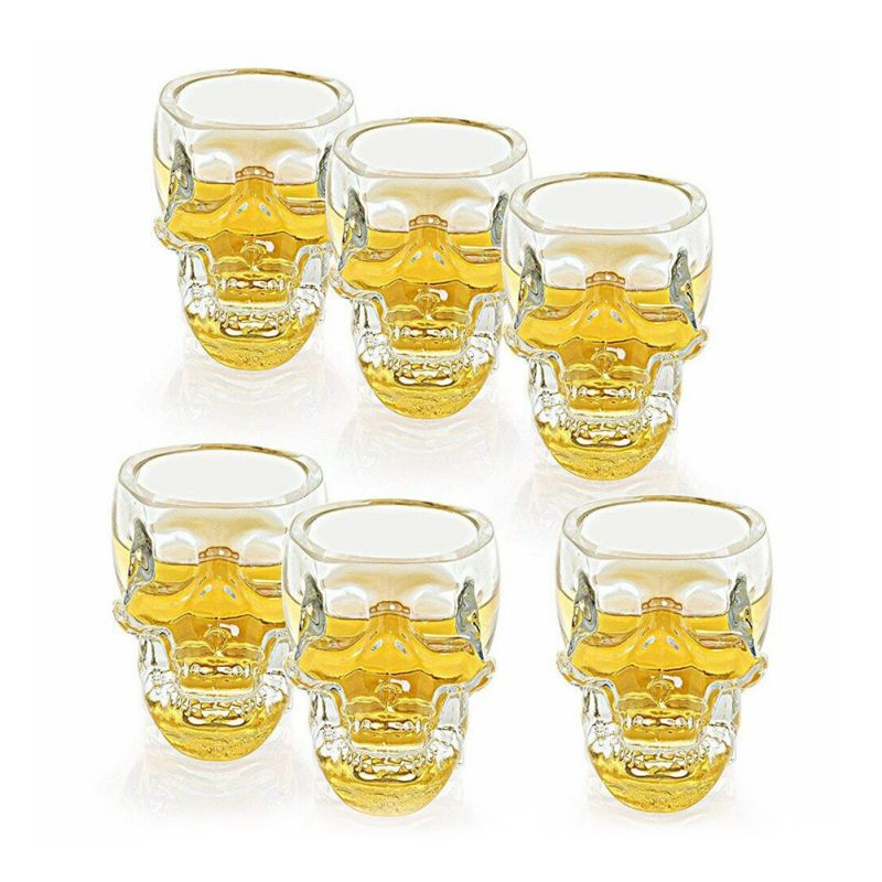75ml krystall hodeskalle hode skudd glass kopp til whisky vin vodka gjennomsiktig hjem bar parti kopp Mann skudd glass