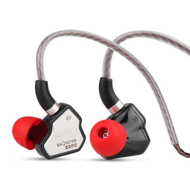 7 Hz Salnotes Zero HiFi 10 mm dynamiczny sterownik douszne słuchawki douszne IEM metalowa membrana kompozytowa magnes N52: Różowy