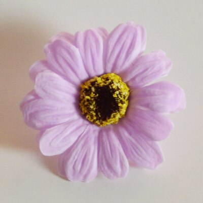 50PCS Soap Flower Artificial Flowers Little Daisies Sun Flower Flower Head Bouquet Making Box With Florist Materials: purple