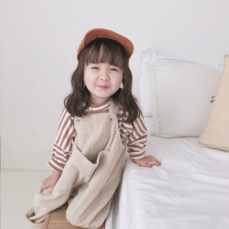 Lente kinderoveralls kinderen meisjes corduroy jumpsuit voor jongens meisjes katoenen babypakje 1 2 3 4 5 6 jaar grote zak overalls