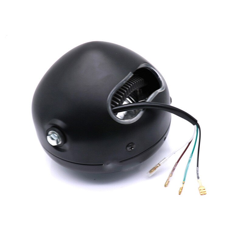 Faro redondo LED para motocicleta de 6,5 pulgadas, 12v, Luz De Carretera, Universal, para Café Racer, Vintage