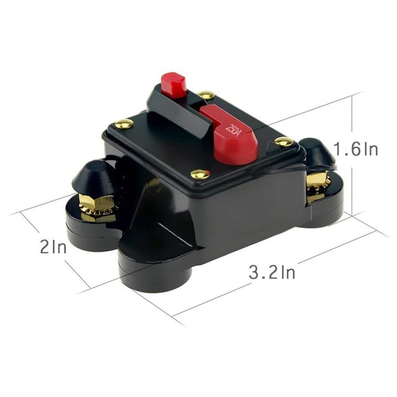 Circuit Breaker with Menual Reset Home Solar System for Car Audio and Amps Protection 12V-24V DC Reset Inverter