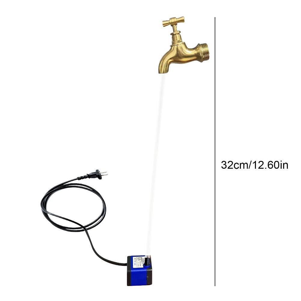 Tap Running Lights Onzichtbare Drijvende Kraan Fontein Kits Onzichtbare Vloeiende Uitloop Gieter Tuin Yard Fontein