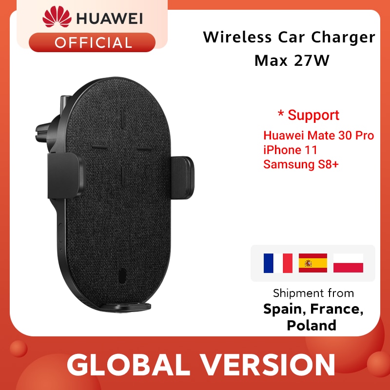 In Voorraad Originele Huawei Draadloze Autolader 27W Supercharge Snelle Draadloze Oplader Ondersteuning Voor Android Ios