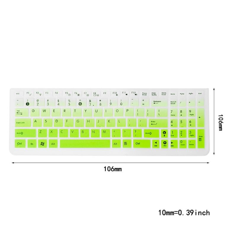 Keyboard Cover Keypad Film Skin Protector Notebook Silicone Protection for Asus K50 Laptop Accessory: Green