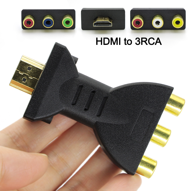 1 stks HDMI naar AV Adapter Kabel 3RCA Lotus Hoofd Rood Wit Geel/Rood Blauw Groen Converter HDMI naar Audio Video Adapter