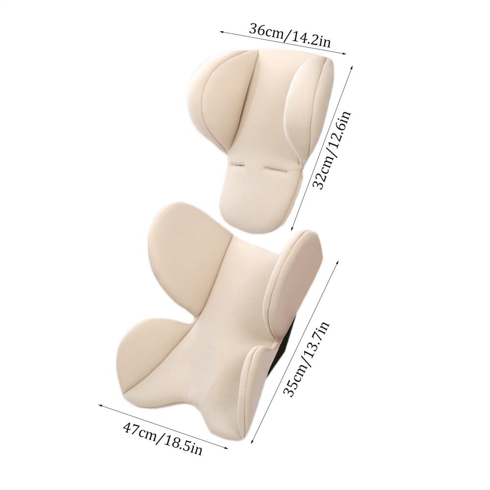 Cuscino universale per seggiolino per passeggino Cuscino di supporto per testa e corpo Inserto per seggiolino auto per neonati per accessori per passeggino: Beige