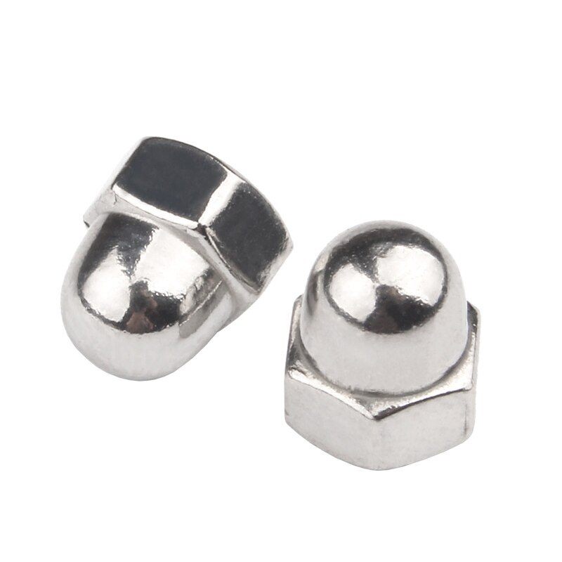 1/50Pcs M3 M4 M5 M6 M8 M10 M12 M14 M16 304 A2-70 Rvs Hex Hexagon Acorn moer Cap Decoratieve Cover Halve Cirkel Dome Noten