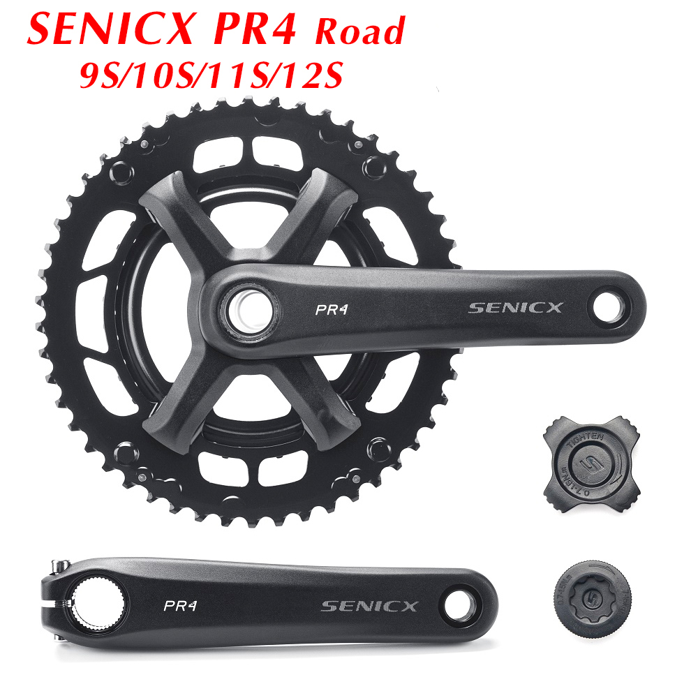 SENICX PR4 Road Bicycle Crank Set 165MM/170mm/175MM Double Disc 50-34T Chainring