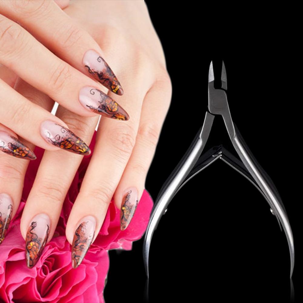 1pc Stainless Steel Cuticle Nipper Cutter Nail Art Clipper Scissor Manicure Tool For Trimming Dead Skin
