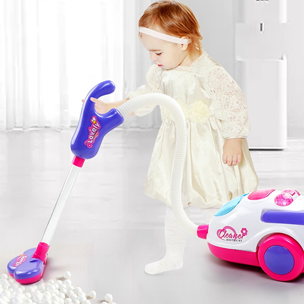 Electric Kids Realistic Simulation Educational Toys Role Play Battery Powered Lightweight WIth Light Sound Vacuum Cleaner