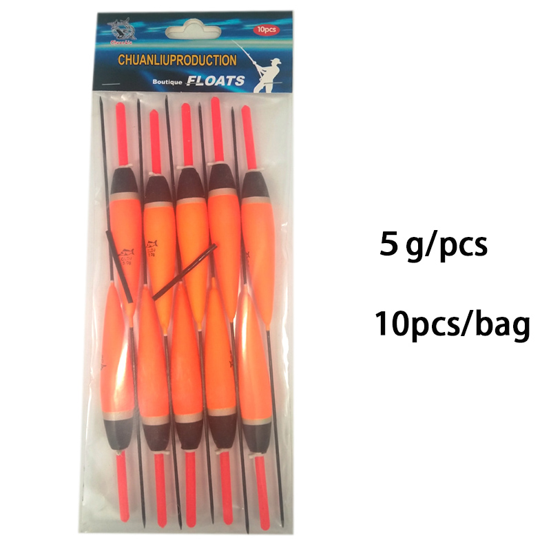 Topline Visgerei 10 Stks/partij Visdobbers Alle Waggler Boei Bobbers Vis Barguzinsky Fir Praalwagens Tackle Karper Pesca Boya Acesorios: 5.0G ORANGE