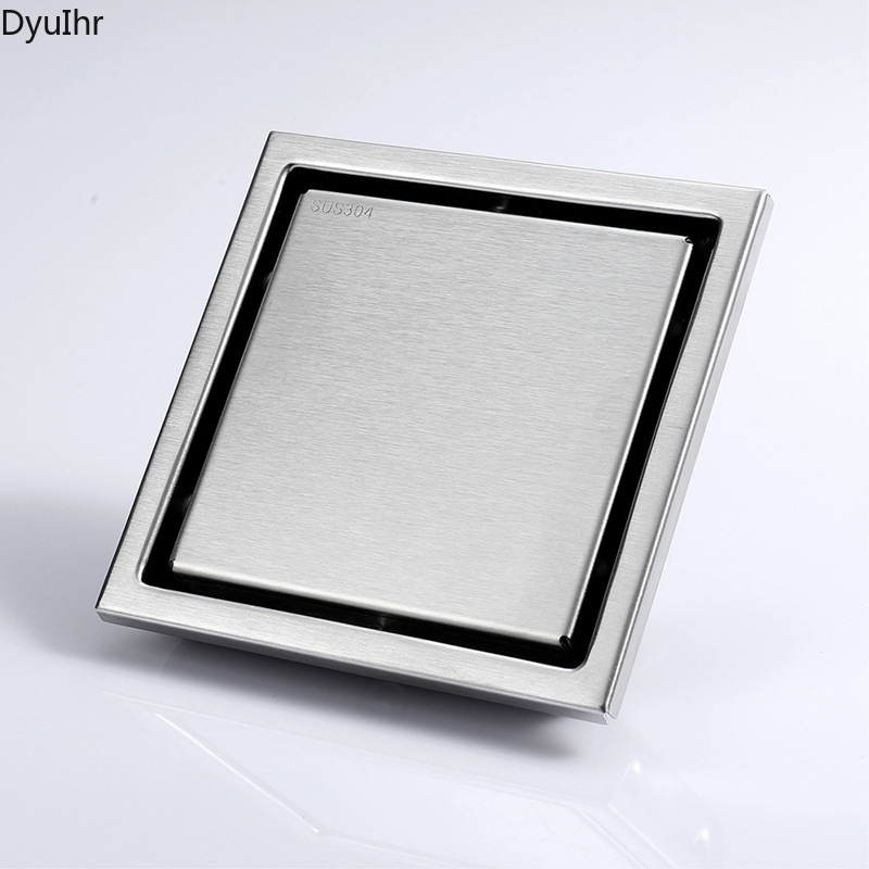 Stainless Steel Floor Drain 150mm Large Displacement Hidden Tileable Deodorant Floor Drain Floor Drain DyuIhr