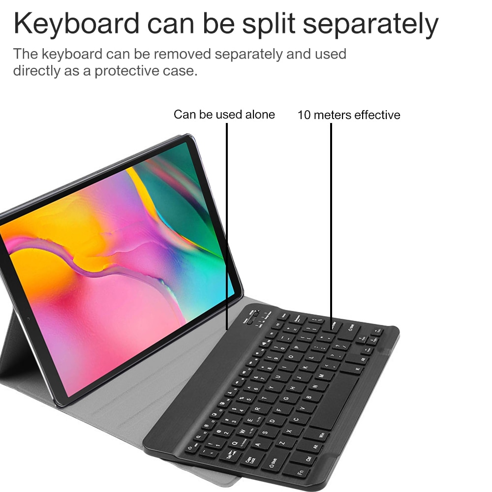Bluetooth keyboard tablet case for Samsung Galaxy Tab A 10.1 SM-T510 SM-T515 T510 T515 wireless keyboard tablet cover