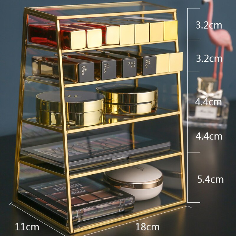 Acryl Draagbare Transparante Make-Up Organizer Opbergbox Make Up Organizer Cosmetische Organizer Make Opberglades Organizer: 8