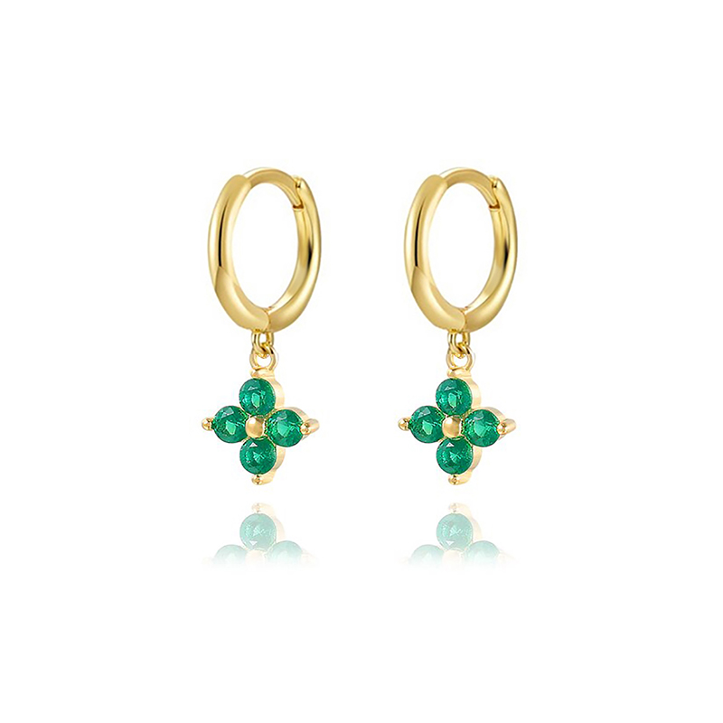 TIANDE-pendientes colgantes de cadena larga para mujer, Color dorado, Piercing de circonita, flor, joyería de 2023