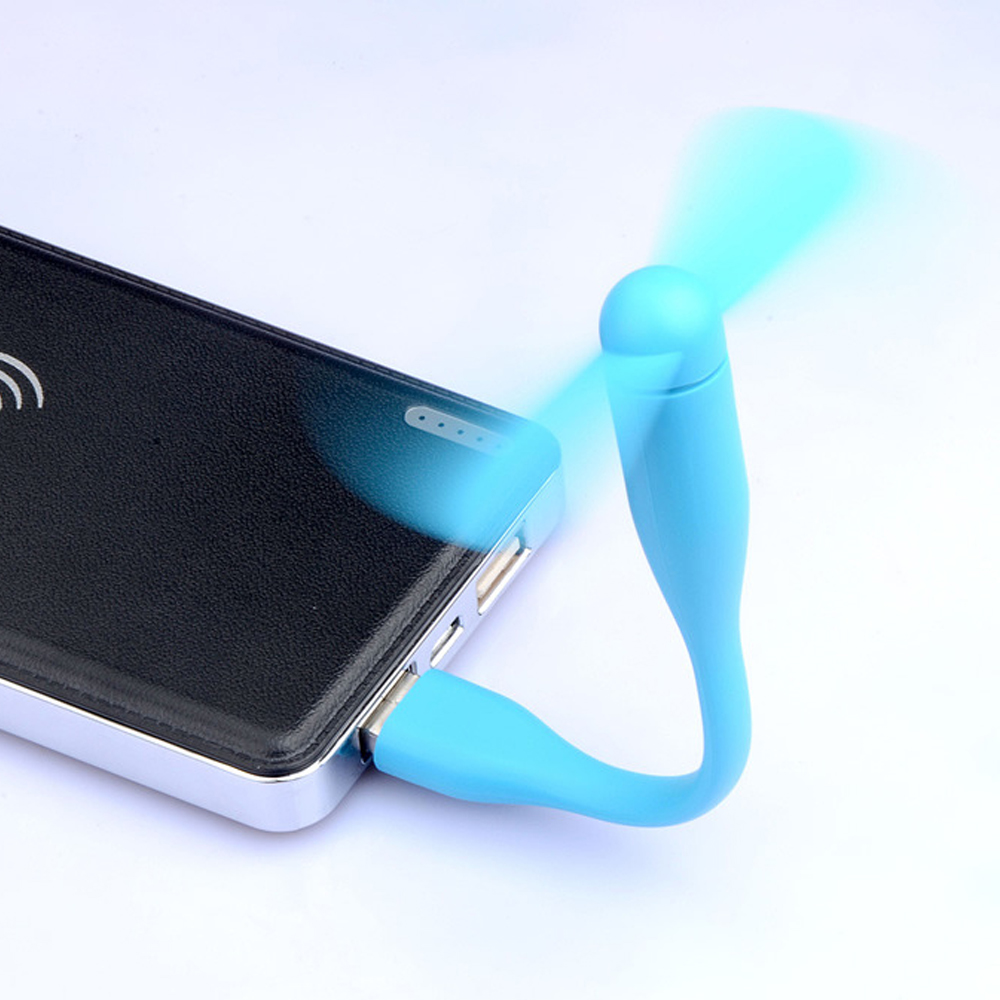 Mini USB Fan Flexible Portable Fan and USB LED Light Lamp For Power Bank & Notebook & Computer Laptop