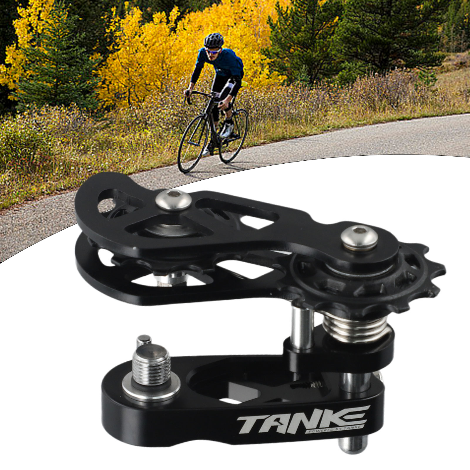 Tensor de cadena , eslabón anticaída, guía de cadena de bicicleta, polea flotante, rueda de ajuste, convertidor de velocidad única
