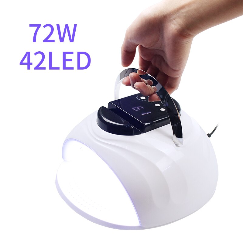 Uv Nagel Droger Met 42 Leds Lamp Nagel Voor Nagel Gel Polish Drogen Lamp Met Telefoon Houder Sneldrogend motion Sensing Nail Lamp