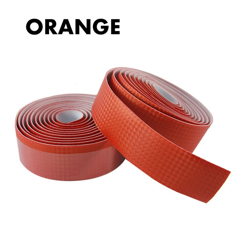 Road Carbon Fiber Bike Handlebar Tape Fixed Gear Bicycle Grip Tape Bullhorn Bar Tape +2 Bar Plugs Mountain Belt Straps: Orange
