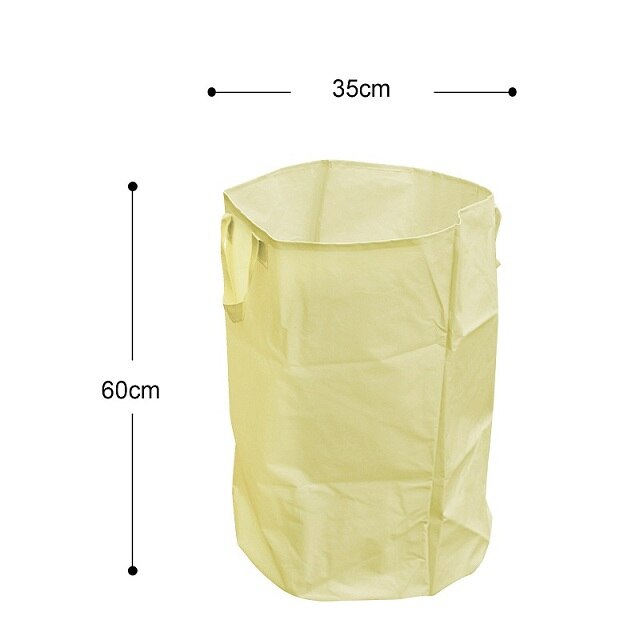 Outdoor Large Capacity Garden Waste Bag Garden Rubble Waste Non-Woven Fabric Rubbish Bags Garden Yard Waste Bins Storage: Size S