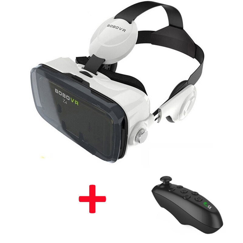 BOBOVR Z4 VR Virtuelle Realität 3D Gläser Kasten Stereo VR 3D Brille Karton Headset Helm für 4-6 ''IOS Android Smartphone: VR mit ControllerA