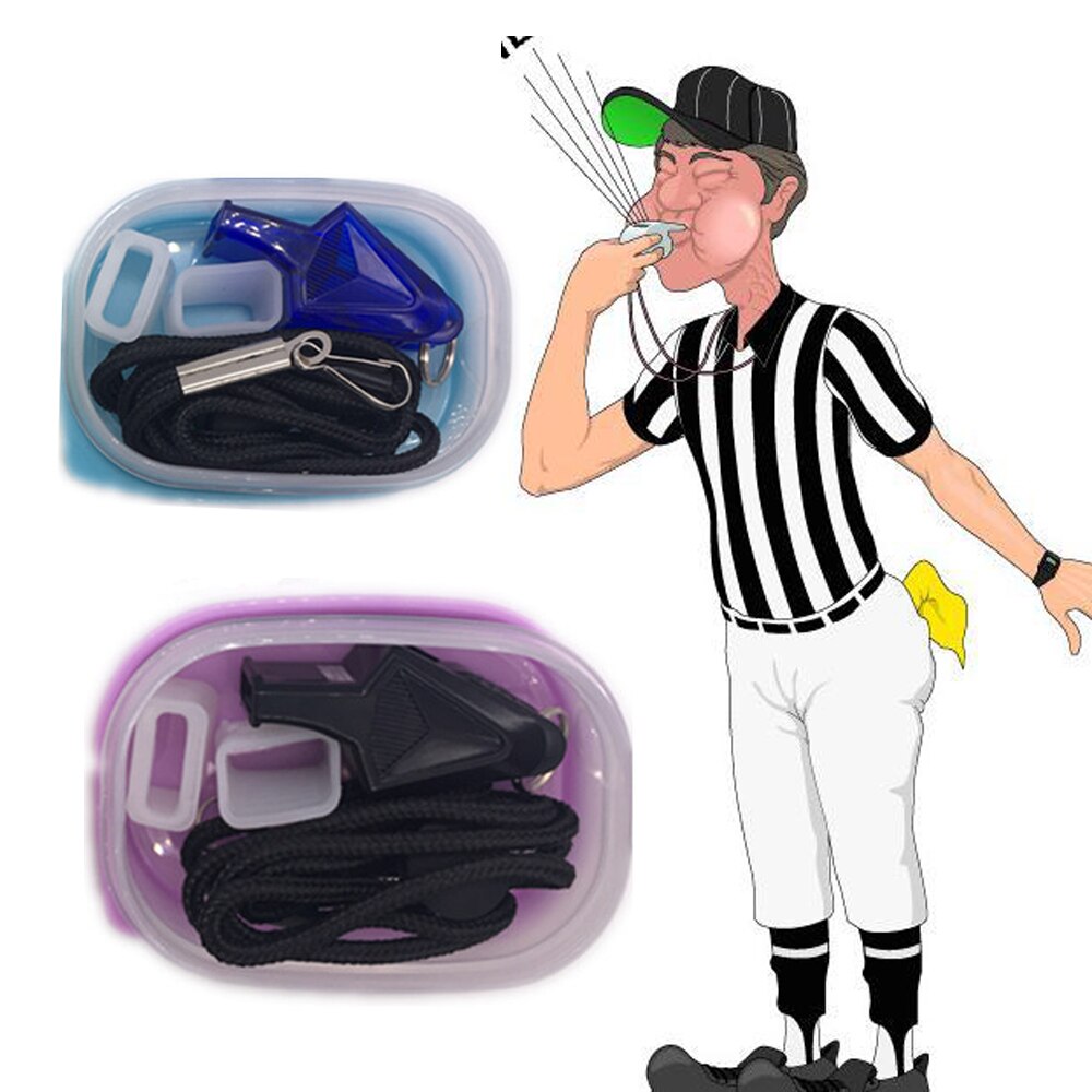 Neue FußBall groß Klang-Pfeife Sport Wie Kernlose Kunststoff Pfeife Professionelle FußBall Basketball Schiedsrichter Pfeifen mit Kasten seil