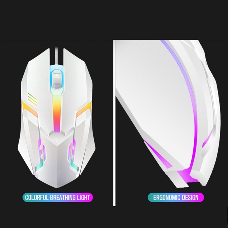 4 in 1 Keyboards Gaming Mouse &amp; RGB Headphones Wired Mechanical Keyboard Mouse Headset Kit for Laptop Computer