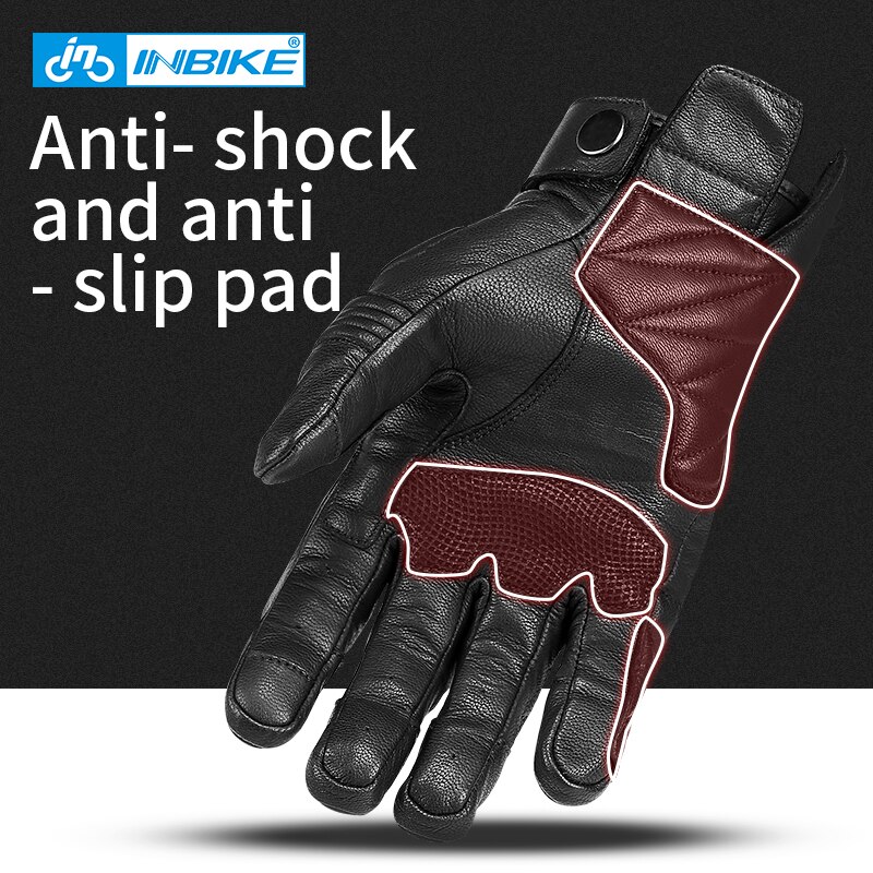 INBIKE Volle Finger Motorycle Handschuhe berühren- Bildschirm Motorrad Stoßfest Handschuh Schutz Getriebe Moto-Cross Fahrrad MTB Handschuhe für Motor-