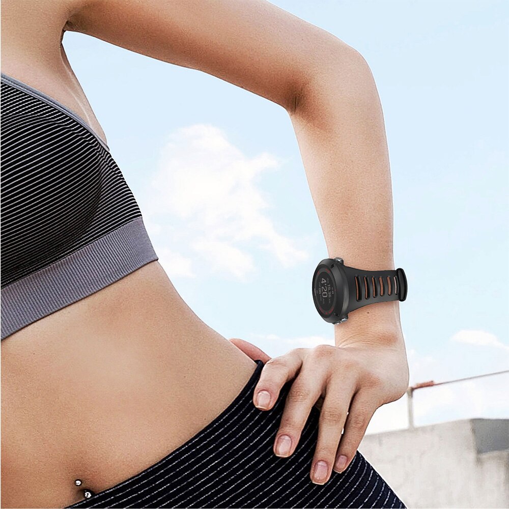 24mm Silikonowy sportowy pasek zamienny do zegarka Suunto Ambit 3 / Ambit 2 / Ambit 1 Inteligentny zegarek Bransoletka na rękę Pasek do zegarka
