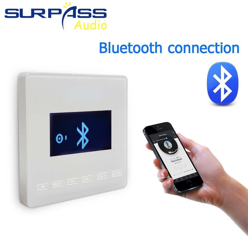 Bluetooth Wall Amplifier Mini bluetooth amplifier Home Audio System Touchkey Background Music Player connect to TV SURPASS