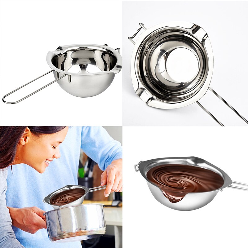 Køkkenværktøj rustfrit stål chokolade smør smeltedigel voks smeltedigel med langt håndtag håndlavet duftlys sæbeværktøj