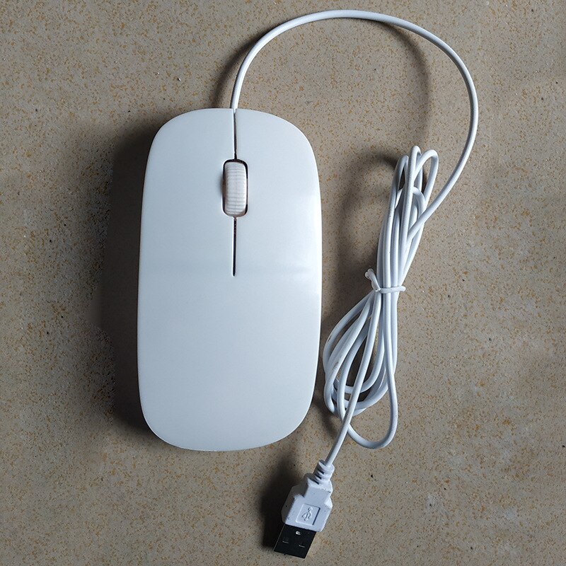 Usb Bedrade Optische Muis Voor Apple Desktop Computer Notebook Frosted Leuke Muis 1000Dpi Kantoor Gewijd