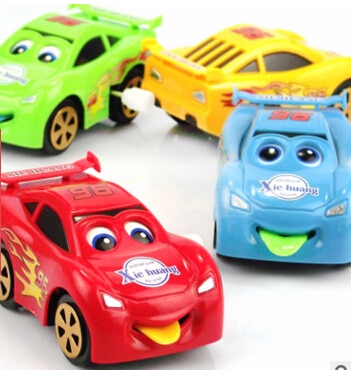 Automatische turn kronkelende speelgoed auto ogen tong zal bewegen de auto