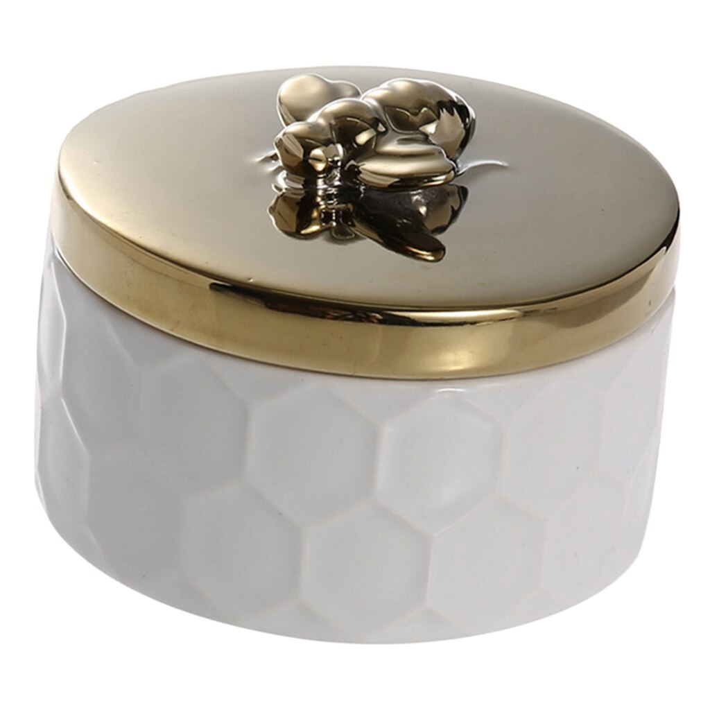 Caja de cerámica para guardar joyas, soporte para anillos, pendientes, collar, organizador para chica, amiga o mamá, novedad