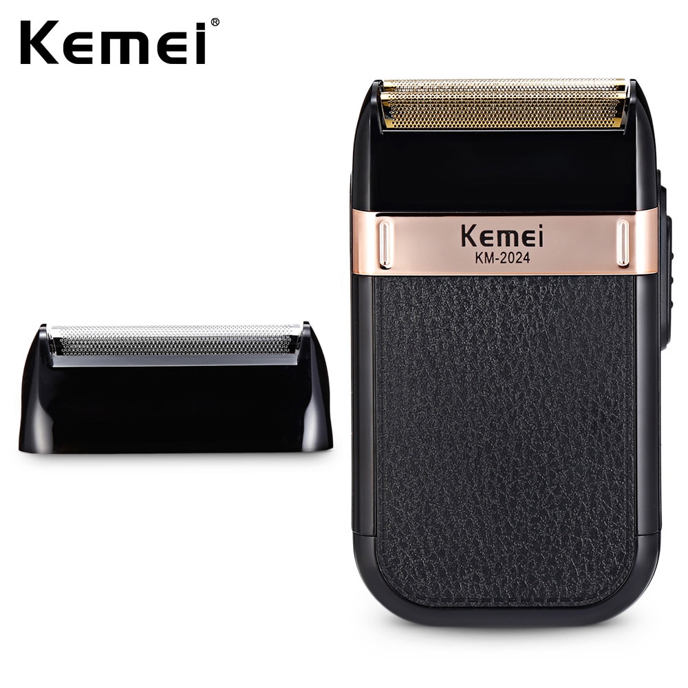 Kemei-2024 USB Charging Electric Shaver For Men Reciprocating Twin Blade Razor Shaver Waterproof Beard Trimmer Shaving Machine