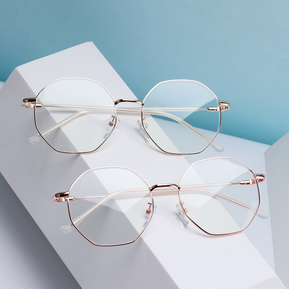 1 stk vintage metal runde briller kvinder mænd oversized briller stel optisk brille stel briller briller