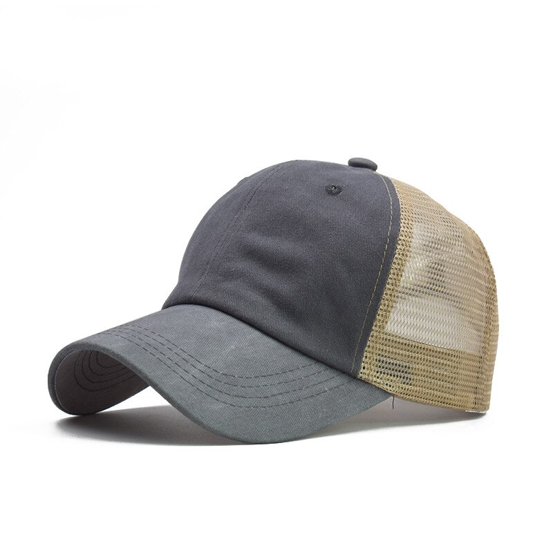 Retro Cotton Solid Color Light Mesh Mesh Cap Ladies Casual Wild Dad Baseball Cap, Men's Hip Hop Skulll Cap: style 1