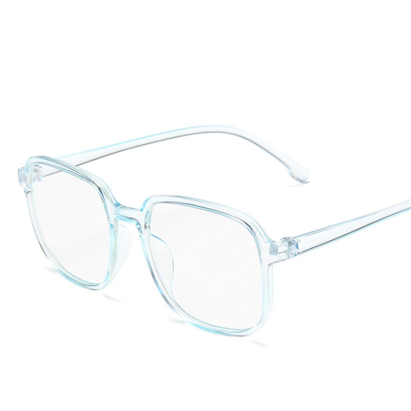Oulylan montura transparente de anteojos para mujer Retro antiluz azul gafas de ordenador para hombres Trend monturas de gran tamaño para gafas: blue