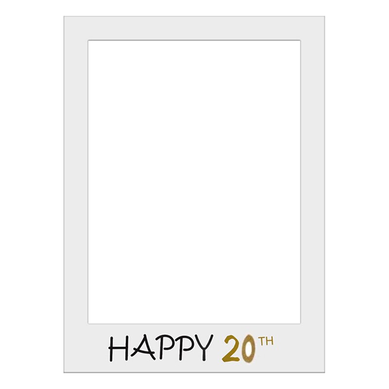 Birthday Photo Booth Frame Happy Birthday Photobooth Props Birthday Party Decor Anniversary Supplies: 4