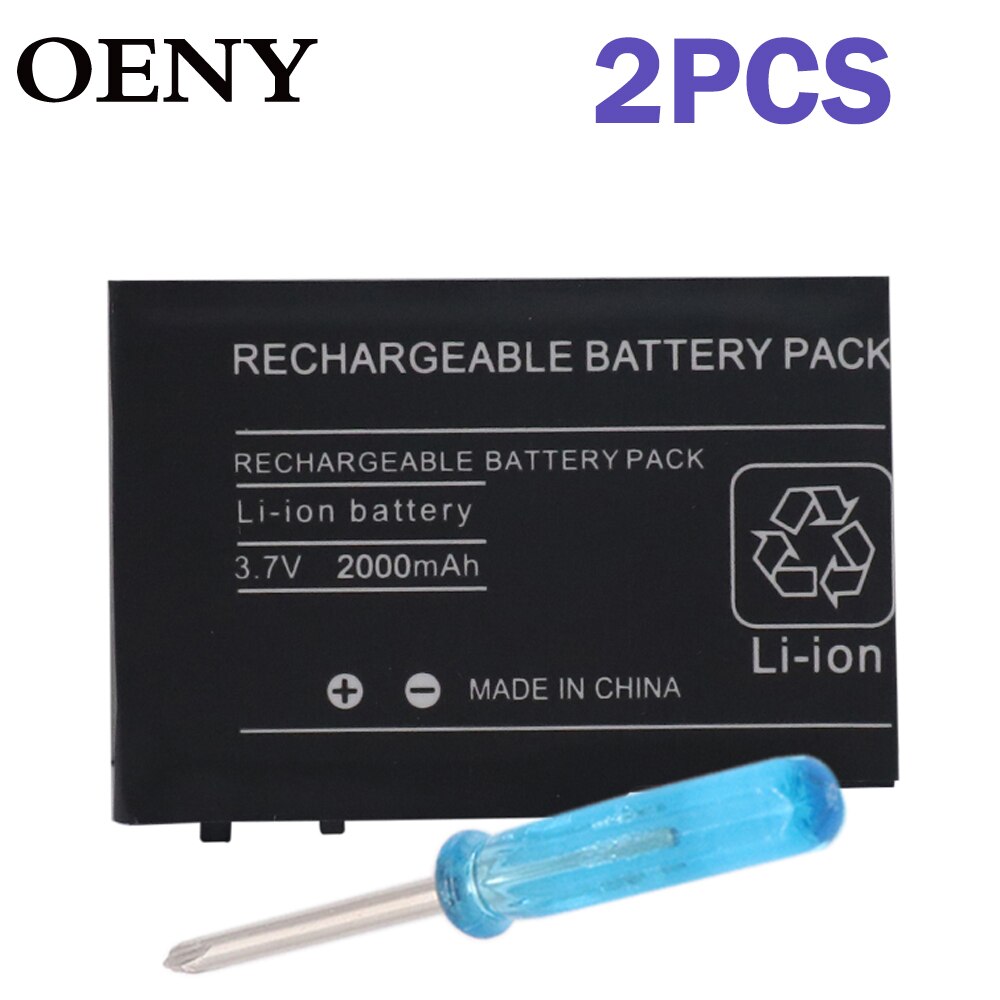 2pcsRechargeable Lithium-ion Battery for Nintendo DSL NDS Lite Pack With Mini Screwdriver Compatible withNintendo DS Lite NDSL