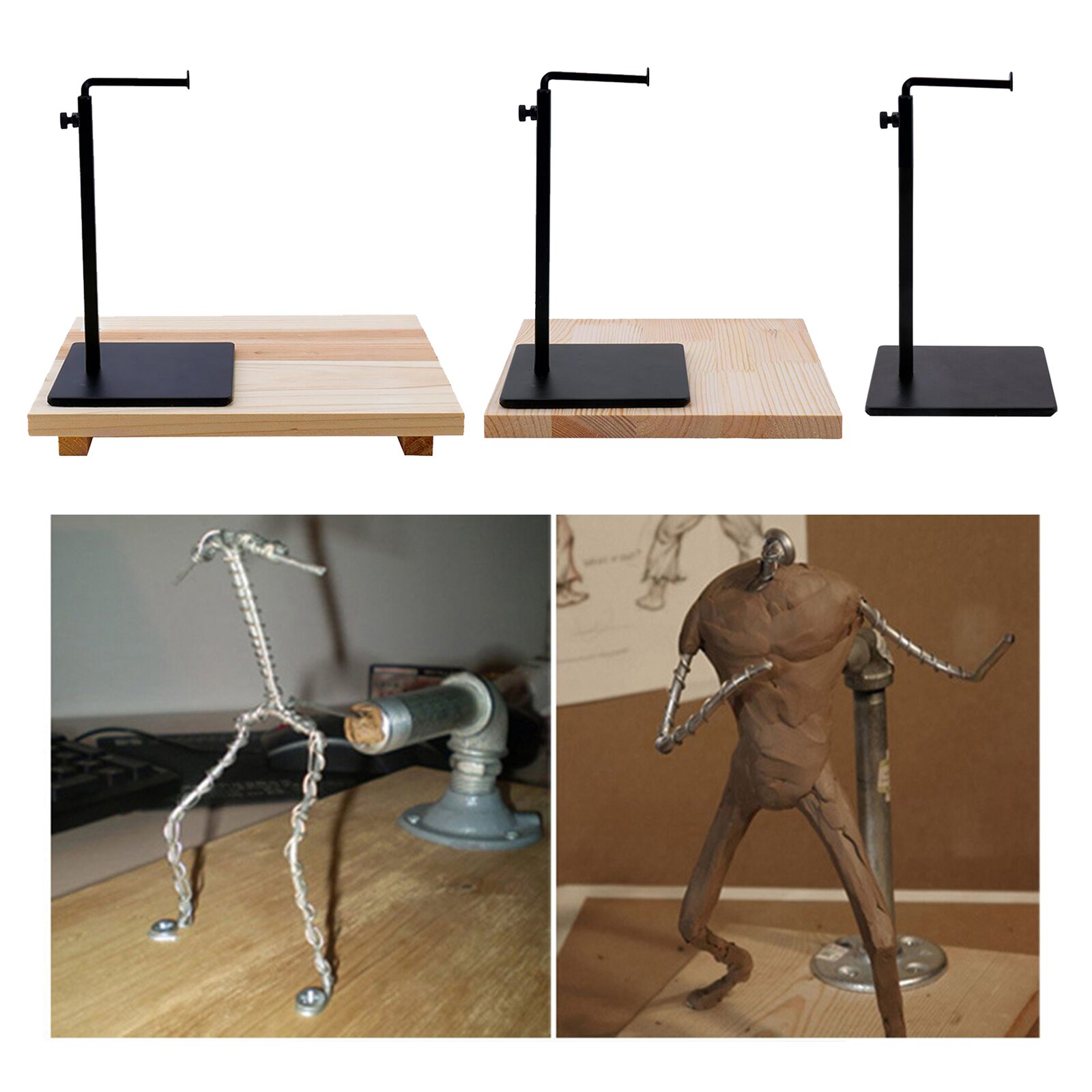 Support de modélisation en argile, Sculpture, échafaudage, poterie, Support en argile, Base en planche de bois pour bricolage, outil de modèle de poterie