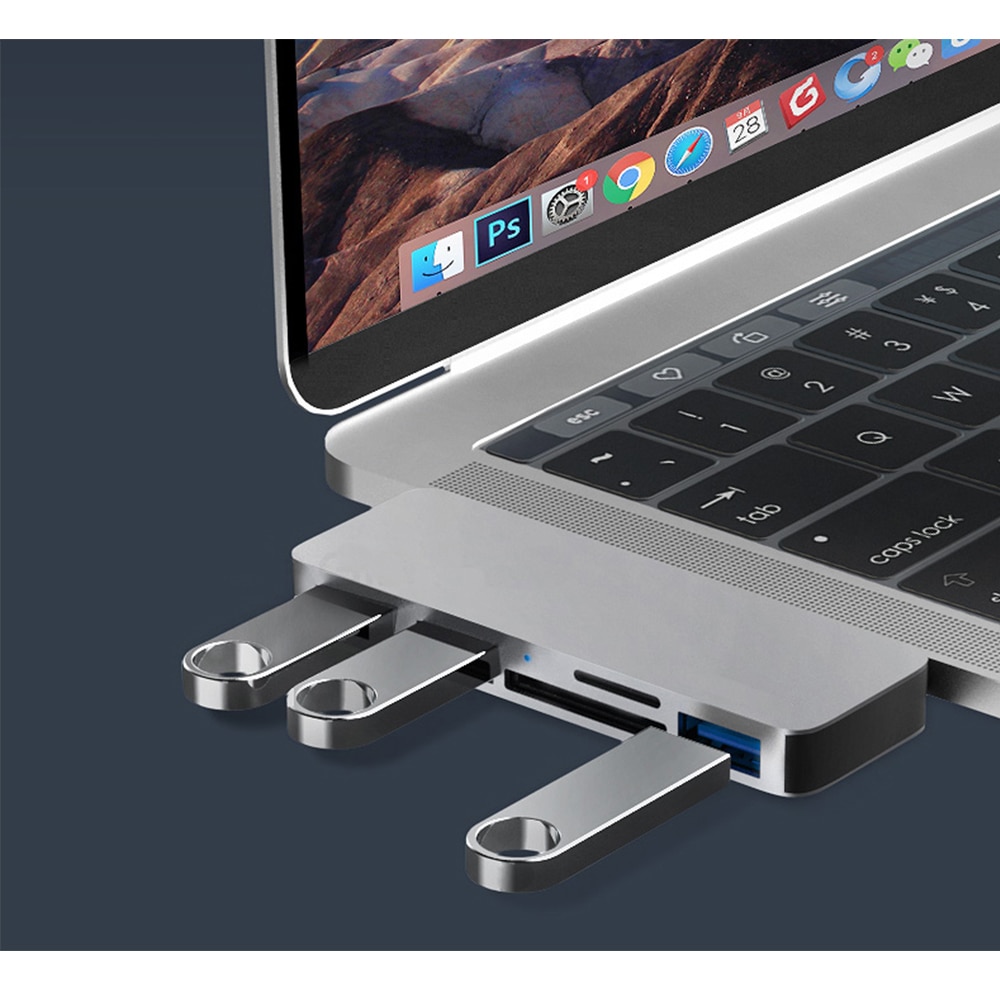 Type C Splitter Usb Docking Station Macbook Pro/Air Computer Accessoires Sd-kaart Micro Sd-kaart Dell Docking Station