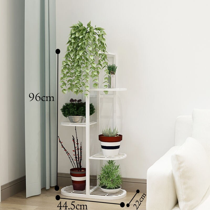 Smeedijzeren Balkon Woonkamer Interieur Moderne Decoratie Staande Multi-layer Bloem Plank Opslag Bloempot Plank