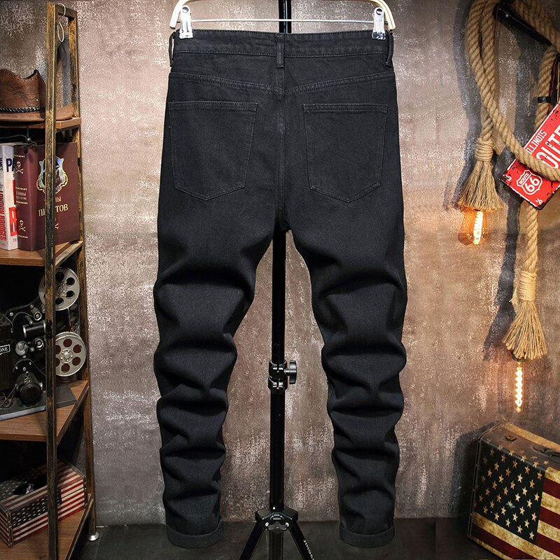Pantalones vaqueros con agujeros para hombre, jeans rasgados informales de hip hop, tendencia, novedad de