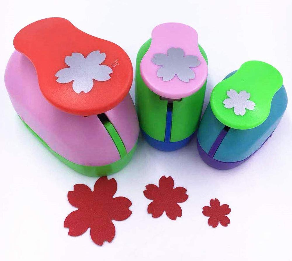 Juego de brocas de goma Eva Kamei Arts & conjunto de manualidades de 3 uds. De cereza (1,5 ", 1", 5/8 "), Punch Craft de papel para álbumes de recortes