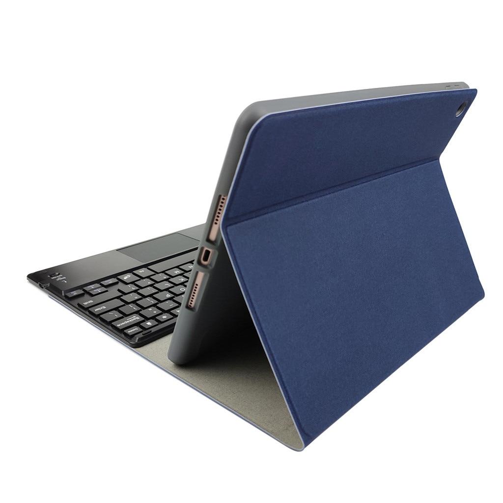 35# For iPad 10.2 inch Wireless Bluetooth Keyboard Case Stand Smart Slim Cover Bluetooth Keyboard PC Laptop Gaming Keyboard: Blue