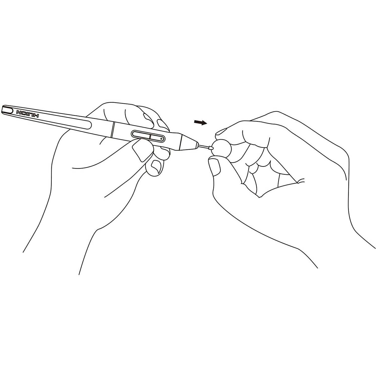 HUION-puntas de lápiz PN05A para tableta gráfica PW517, lápiz óptico de dibujo, puntas de repuesto para KD200/G930L, Kamvas12/13/16)/22/24