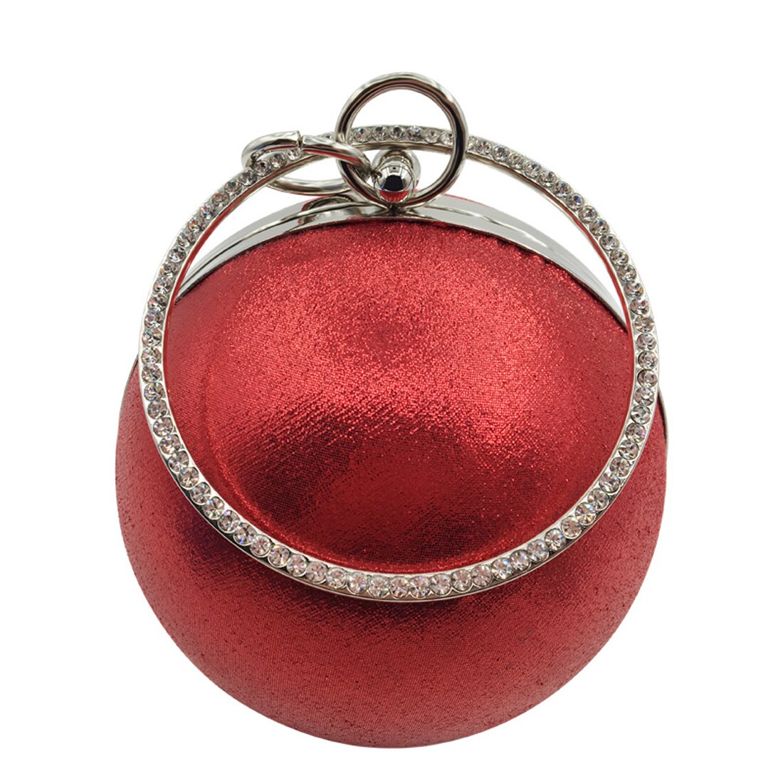 Vrouwen Mode Avondtasje Goud Zilver Pailletten Dames Handtas Beroemde Vrouwen Clutch Bag Kleine Ronde Ketting Schoudertassen: Rood